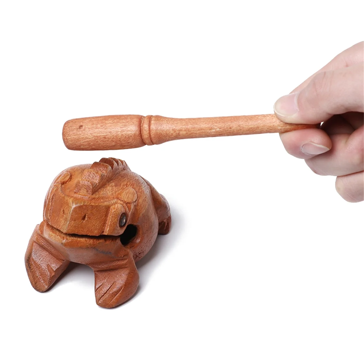 Carved Croaking Wood Percussion Musical Sound Wood Frog Tone Block Toys