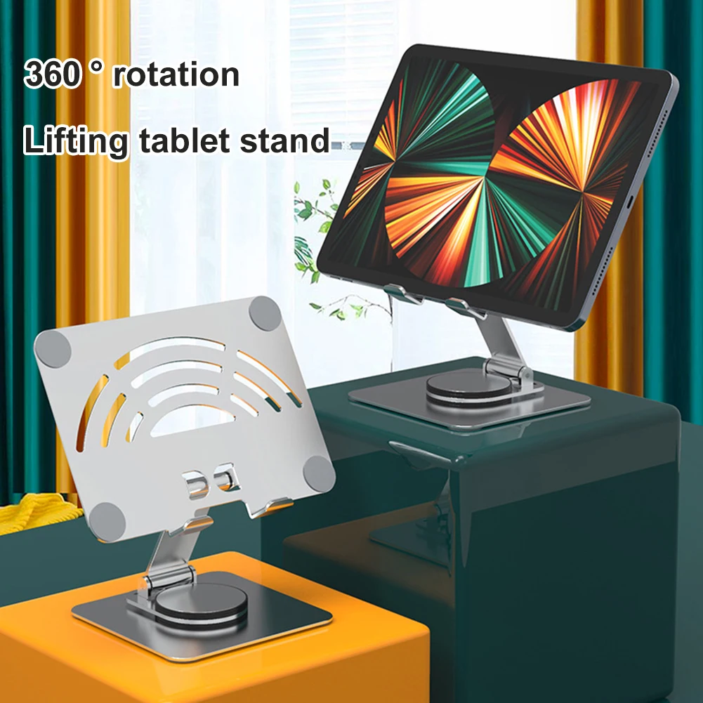 Laptop Bracket Mobile phone Tablet Bracket Aluminum Alloy Desktop Lazy Bracket 360 Degree Rotation Foldable Tablet Stand