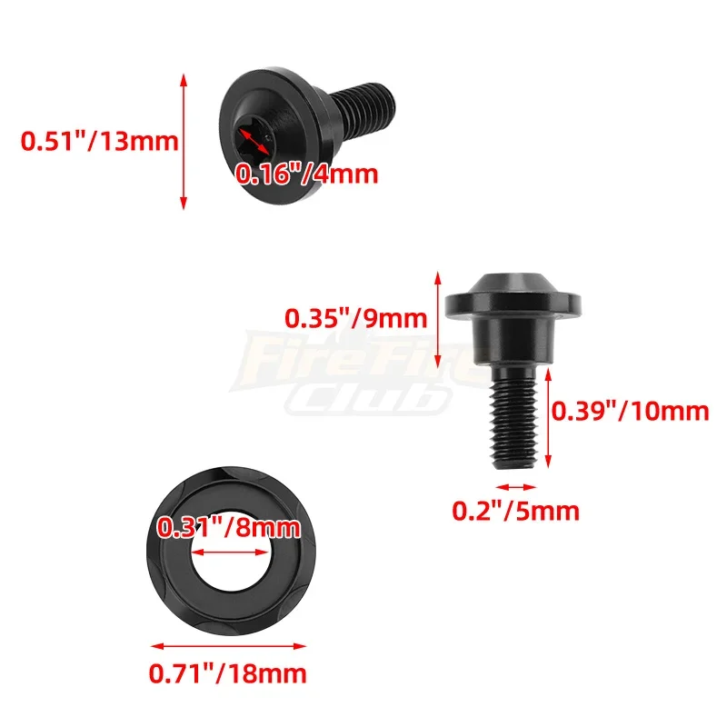 4 Pcs Motorcycle Black Fairing Windshield Screw Bolts Caps Metal Accessories For Harley Touring Road Glide CVO/SE FLTRXSE 23-24