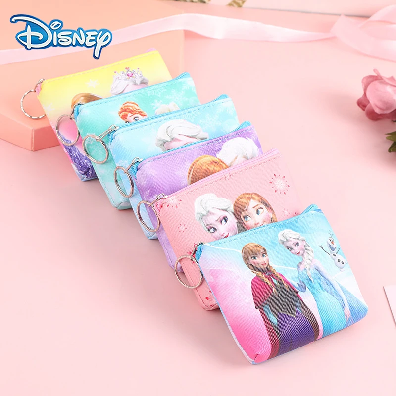 Disney Frozen Elsa Anna Prinses Portemonnee Cartoon Leuke Mermaid Pu Key Coin Opbergtas Kind Portemonnee Mini Clutch Geschenken voor Kids