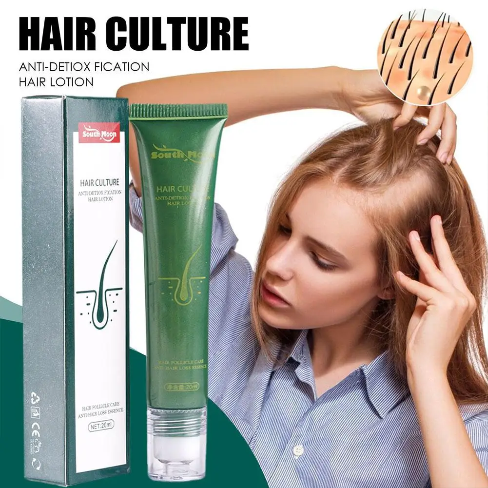 2024 Biotin Fast Essential Oil Hair Regrowth Serum Hair Thinning Roller Massage Treat Anti-Hair Loss For Women Men