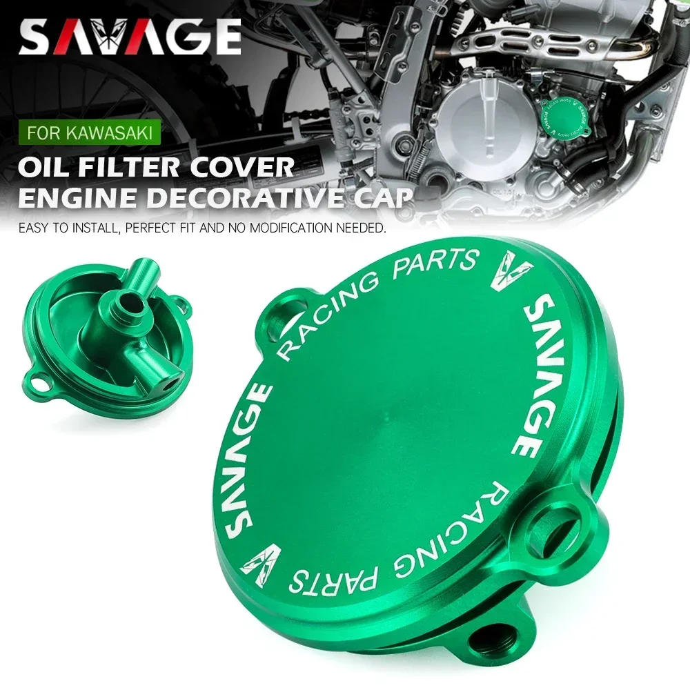 

Engine Oil Filter Cover For KAWASAKI KLX250/S/F KLX300/R/SM KLX300R KLX300SM NINJA 250SL Z250SL KLX 250 300 Motorcycle Cap