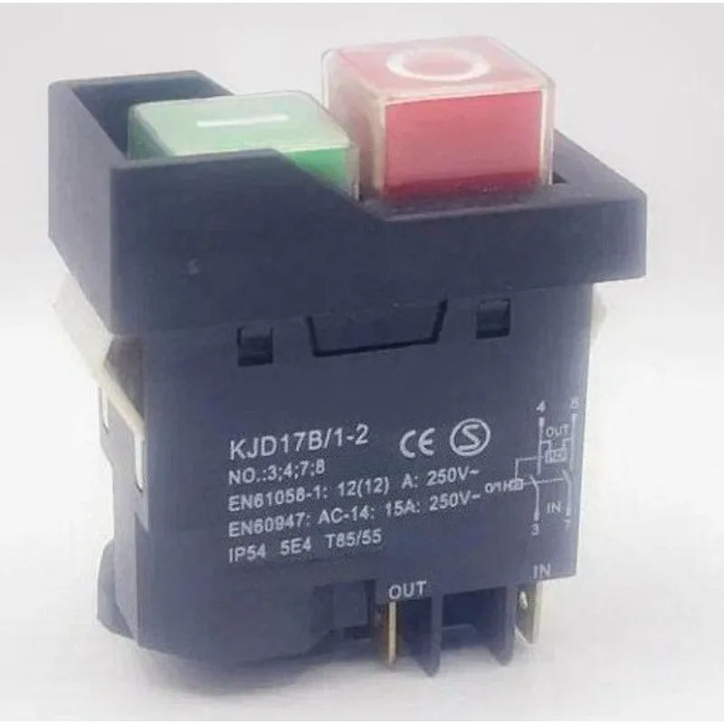 KJD17B 16A 250V Waterproof Electromagnetic Power Switch, Slicer On Off Button CK21 KLD28A Magnetic Starter