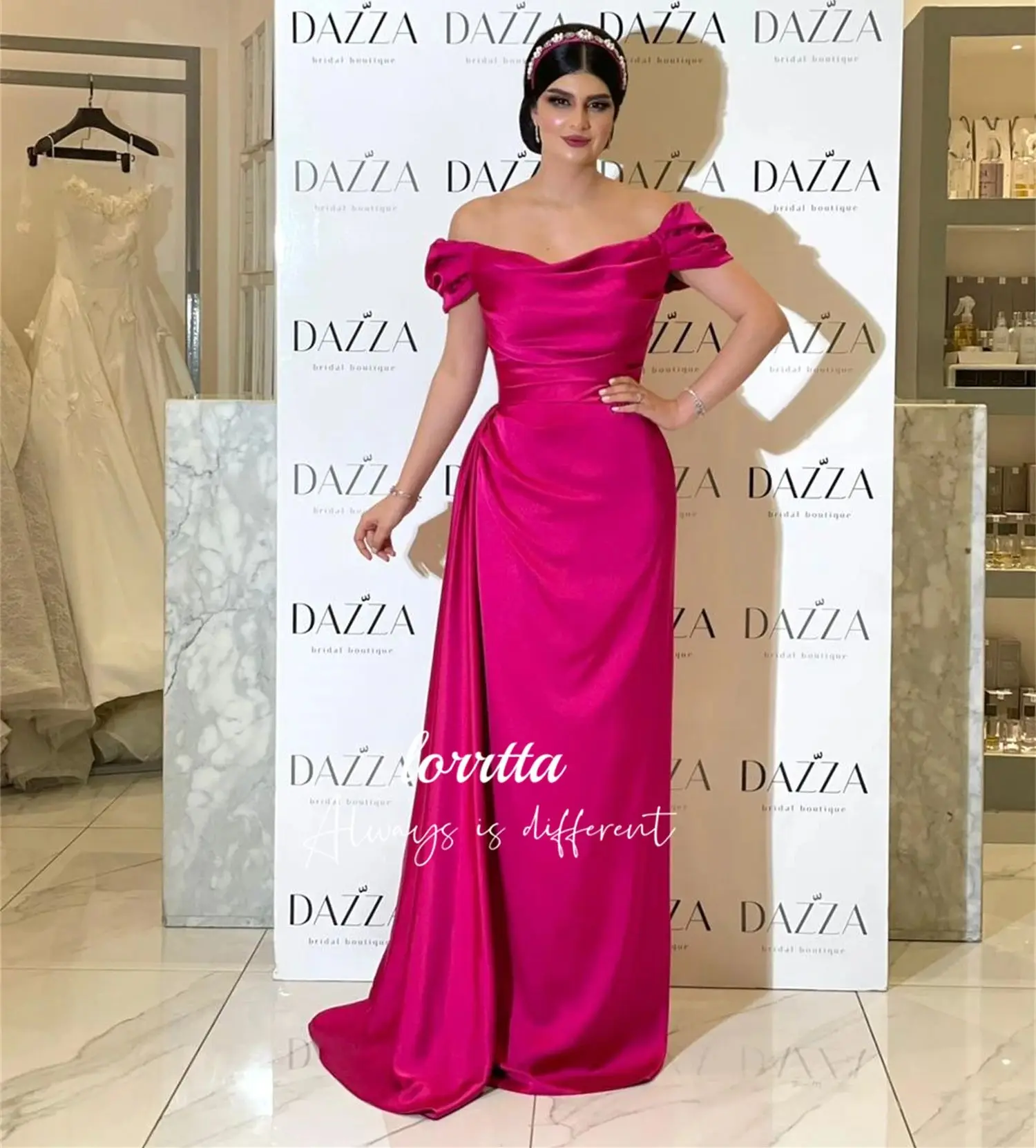 

Lorrtta Grace Party Dress Satin Mermaid Eid Evening Rose Red Special Occasion Dresses for Formal Occasions Ball Gowns Prom Gala