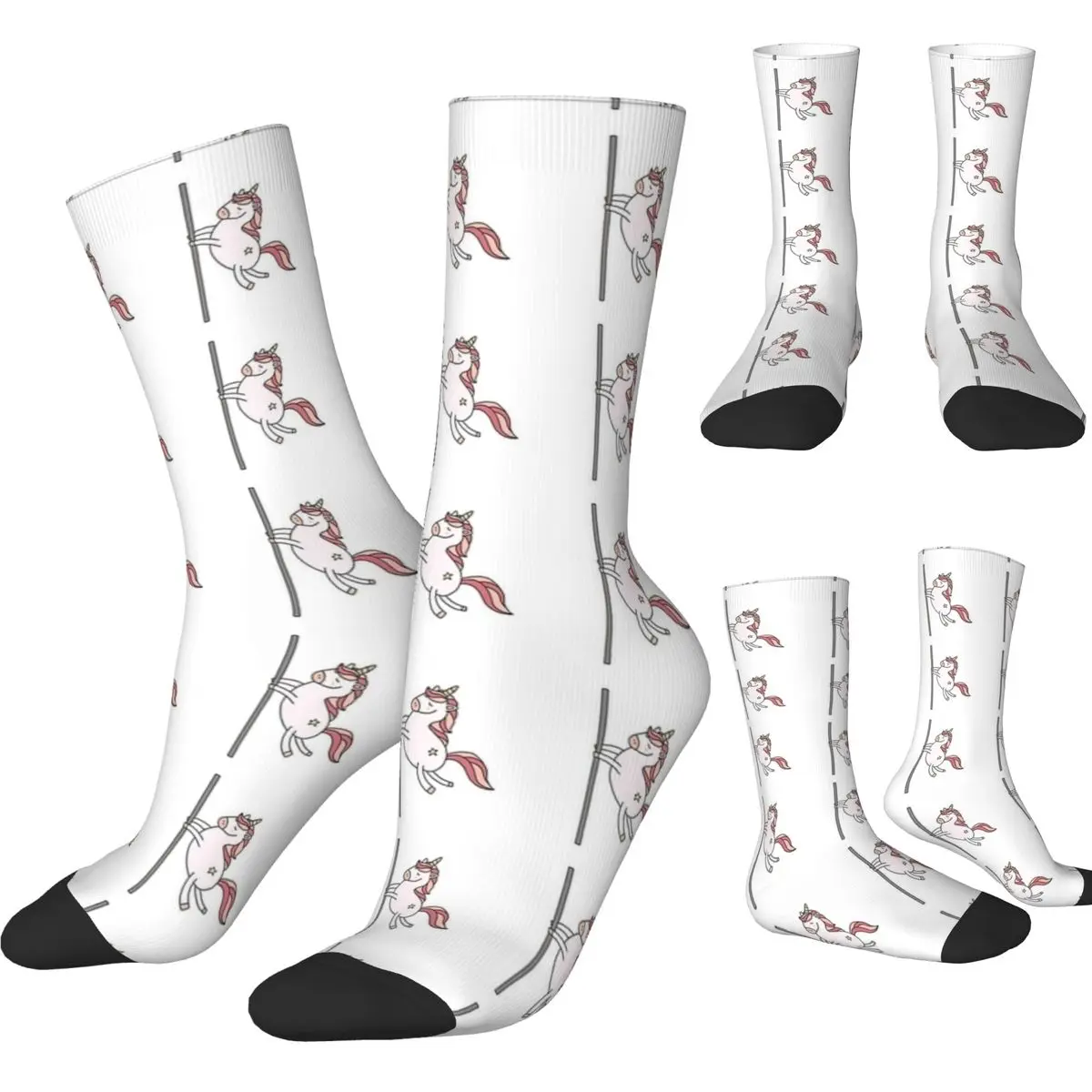 

Pole Dancing Unicorn Socks Animal Gothic Stockings Unisex Men Warm Soft Running Socks Autumn Printed Non-Slip Socks