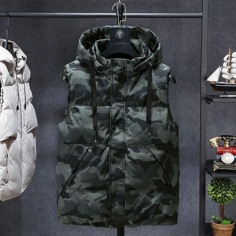 Camouflage Vest Men Fashion Sleeveless Jackets 7XL Plus Size Vests Spring Autumn Camo Vests Coat Male Big Size 7XL