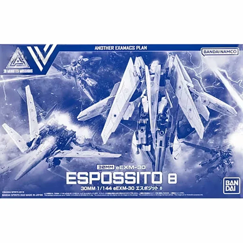 Bandai Original GUNDAM 30MM 1/144 Espossito EXM-30 Espossito Anime figuras de acción juguetes para niños adornos de modelos coleccionables