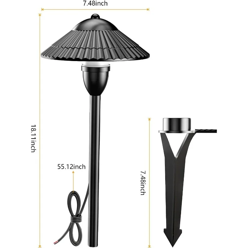 Iluminación de paisaje de bajo voltaje RGBW, luces de camino que cambian de Color de 5W, luces de camino LED multicolores de 12-24V, impermeables para patio