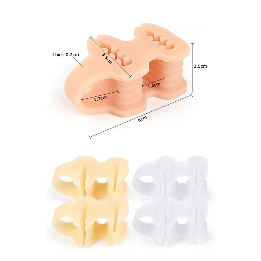

1 Pair 6cm Toe Separator With 2 Loop Orthopedic Bunion Valgus Hammertoe Corrector Foot Alignment Overlapping Toe Spacer Hammer
