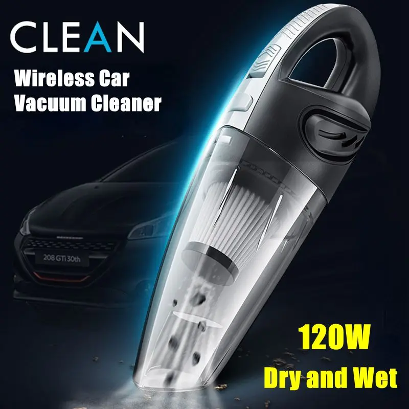 Mini Car Wireless Vacuum Cleaner Dry and Wet Powerful Cyclone Suction Portable Handheld Vacuum Cleaning Cordless Vacuum Cleaner