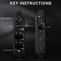 Car Black Electric Power Window Control Switch Button For Mercedes-Benz Viano Wieland W639 2006 - 2012 A6395451313 High Quality
