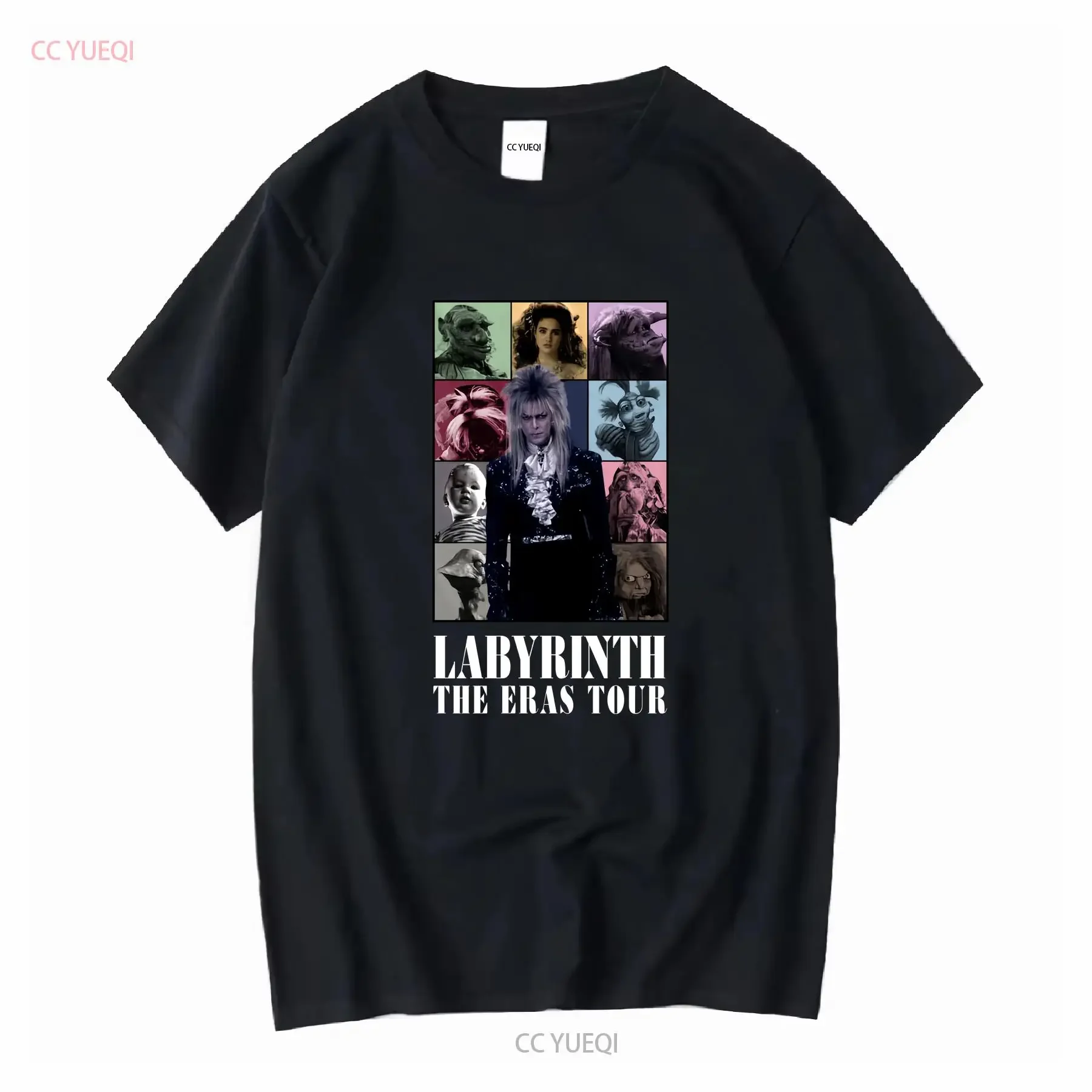 Labyrinth Jareth the Goblin King Eras Tour tee shirt long or short sleeves vintage Washed streetwear homme Comfortable