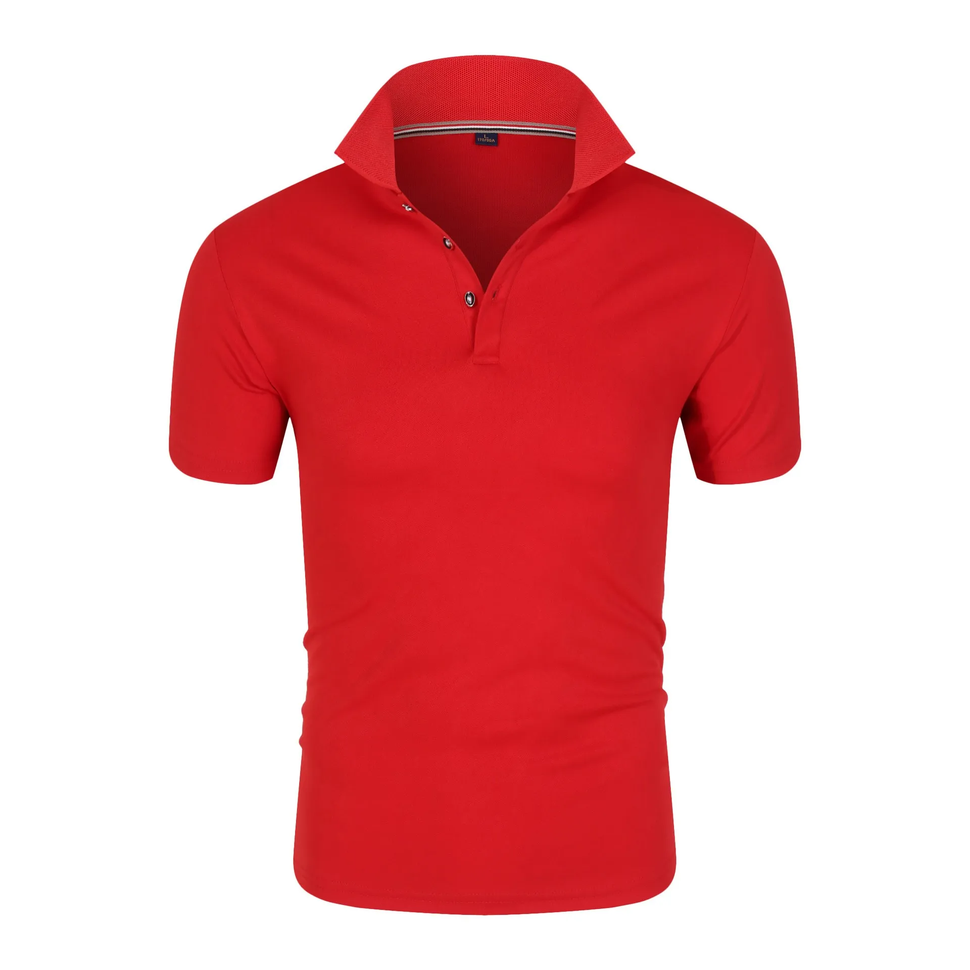 

Men's short sleeved polo shirt summer button classic fit casual T-shirt oversized pullover men's solid color lightweight top