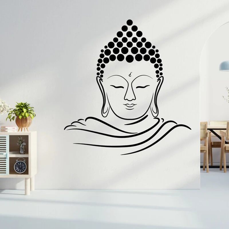 Buddha Vinyl Wall Sticker Art Meditating Yoga Wall Decal Namaste Decals Buddhism Yoga Living Room Bedroom Decoration Mural A811