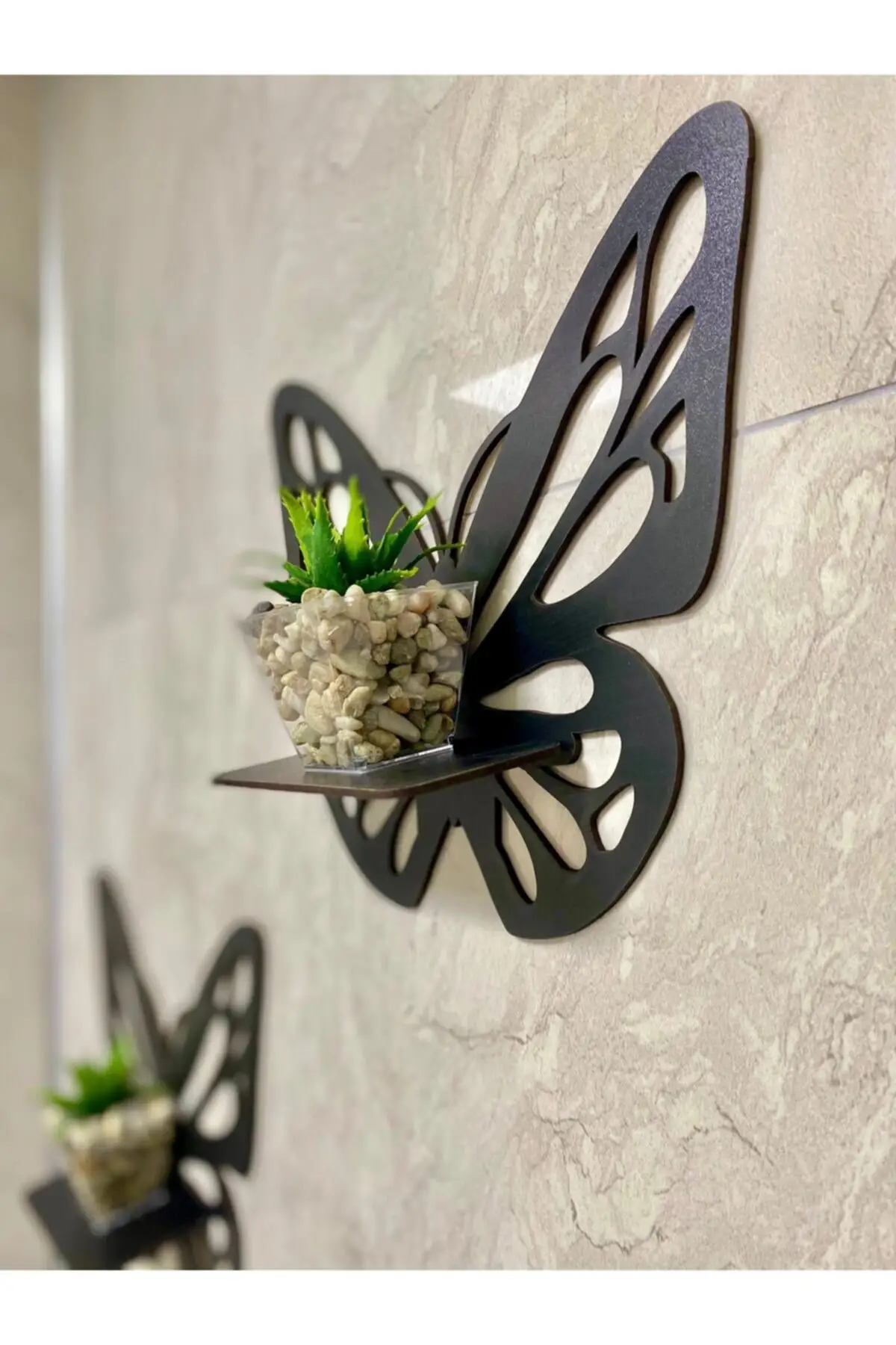 

3 pcs Decorative Butterfly Wall Shelf and Decoration Home Kitchen Bedroom Livingroom Decoration and Ornament