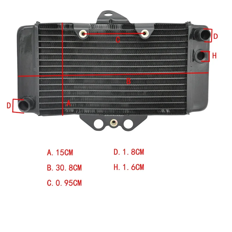 

LOPOR Motorcycle Aluminium Radiator Cooling Cooler For Honda VTR250 1997-2007 VTR 250 Aluminium Replace Parts Cooling Cooler