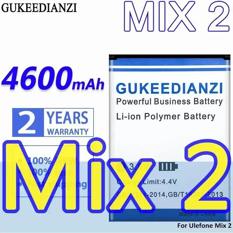 

Mobile Phone Battery Good Low-Temperature Performance Premium Replacement 4600Mah For Ulefone Mix 2