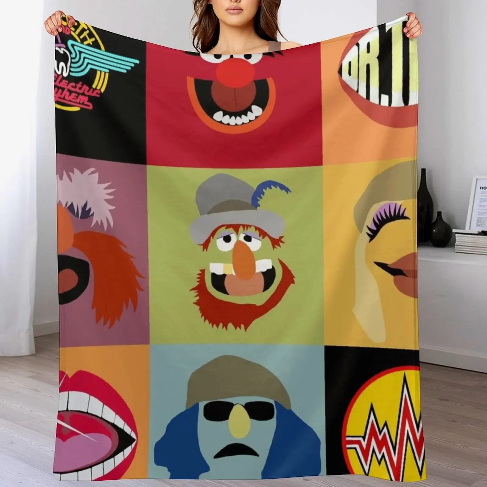 Dr. Teeth and the Electric Mayhem Throw Blanket Warm Cute Luxury Brand Blankets