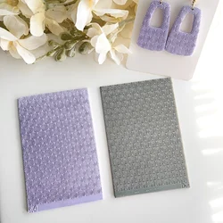 Texture Polymer Clay Mat Simple Texture Sheet Silicone Mold for DIY Earring Jewelry Soft Pottery Earrings Polymer Clay Cutter