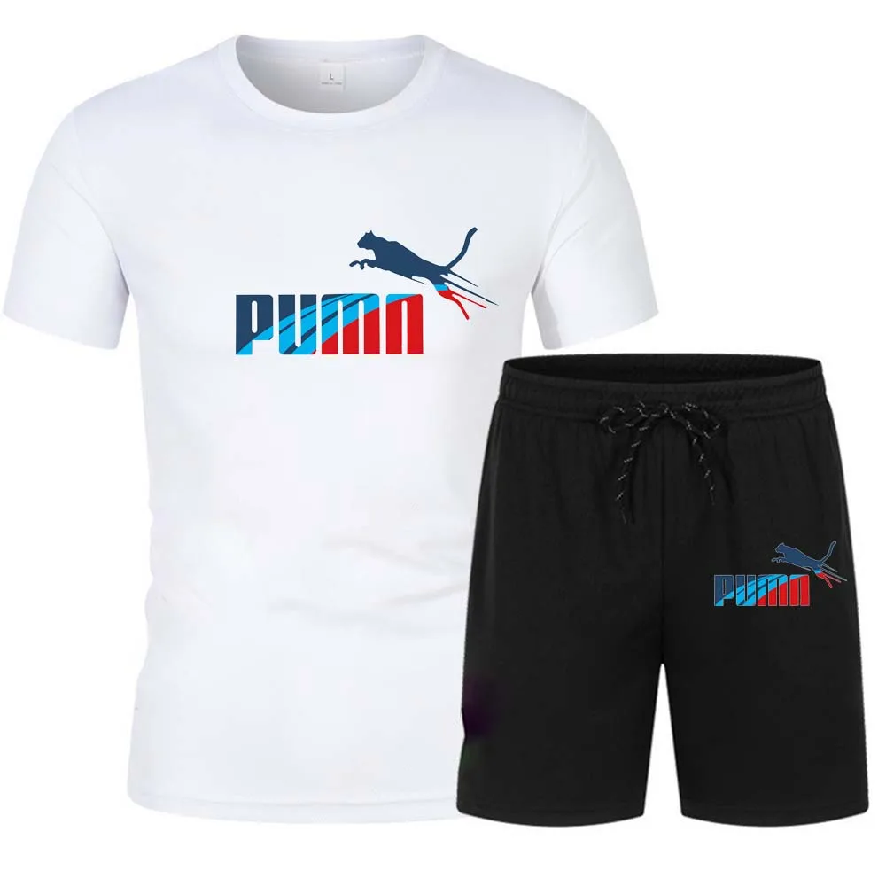 Men's sports suit, short sleeved T-shirt and summer sports shorts, two-pieceset, new 2024