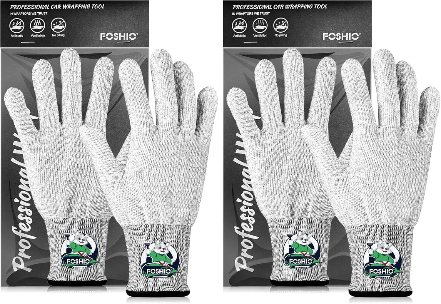 

Профессиональные серые виниловые перчатки для оклейки, антистатические и безворсовые, с защитой от углеродного волокна