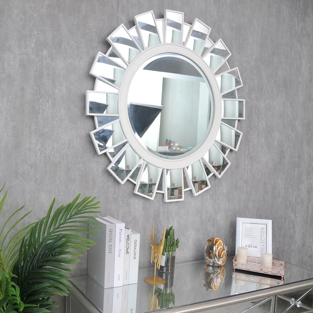 91cm Generous simple Euramerican vogue contracted adornment wall mirrors light luxury bathroom round decorative wall mirror