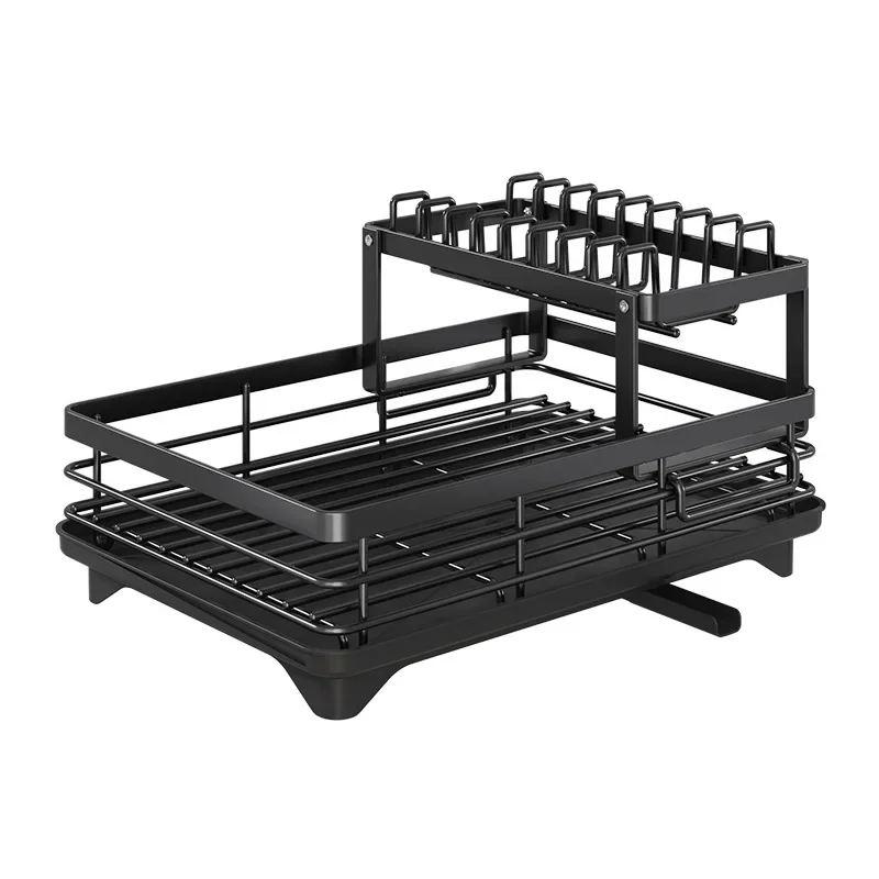 

Kitchen Organizer Dish Drying Rack Bowls Knife Fork Pot Lid Utensils Storage Rack Kitchen Counter Tableware Drainboard