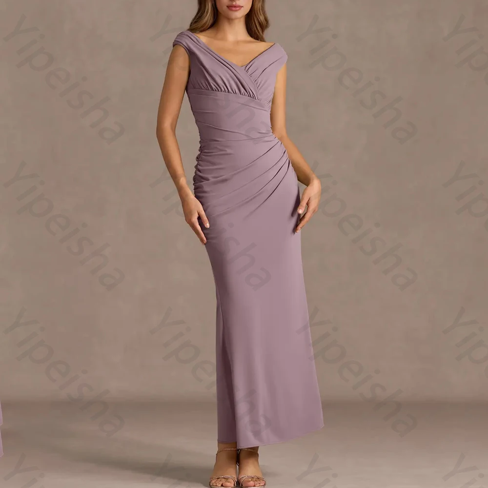 فساتين سهرة مثيرة بدون أكمام على شكل حرف V، فستان طويل أنيق للمشاهير، فستان رائع عالي الجودة للحفلات الراقصة للنساء حسب الطلب #3