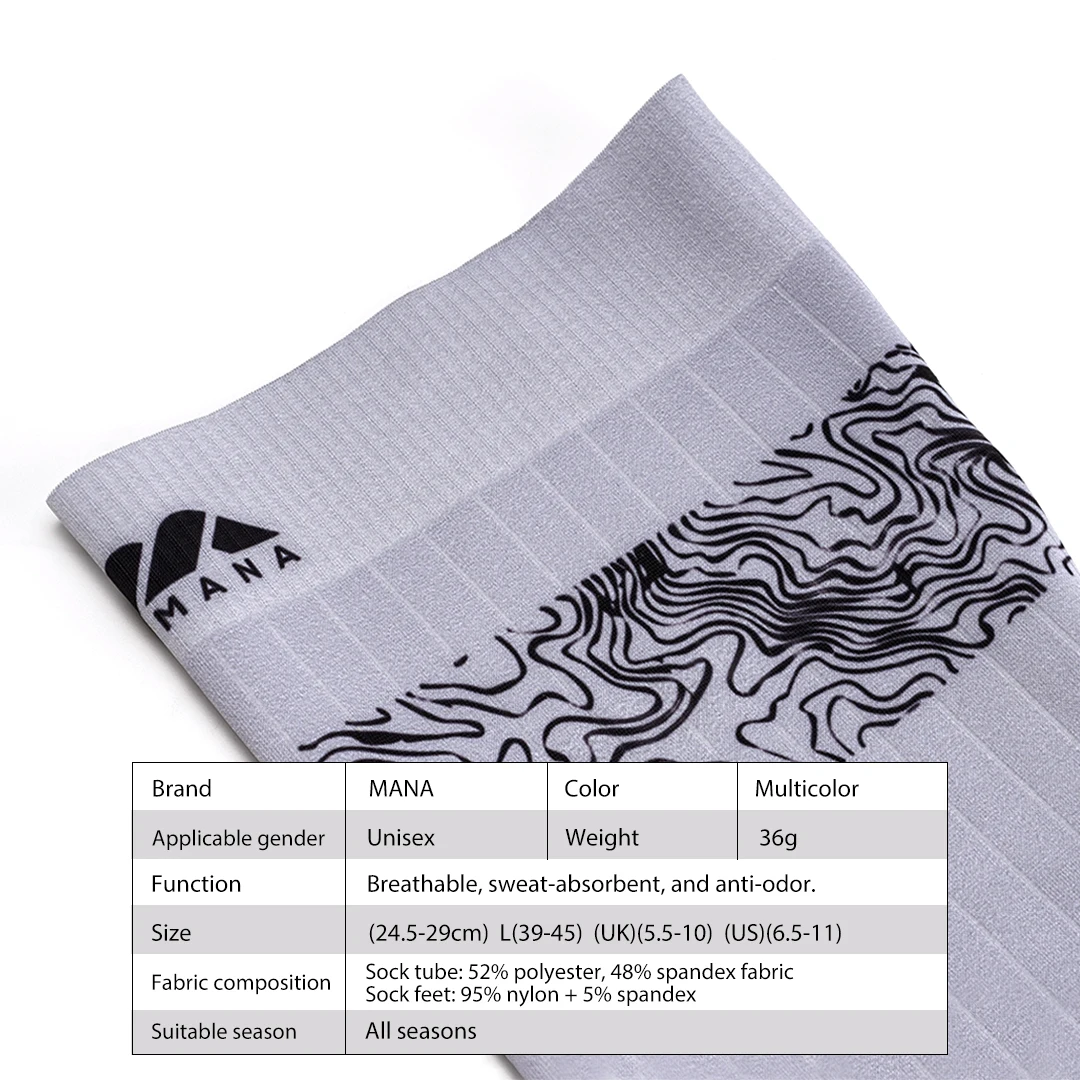 MANA-Chaussettes athlétiques de sport pour hommes et femmes, chaussettes de cyclisme, course à pied