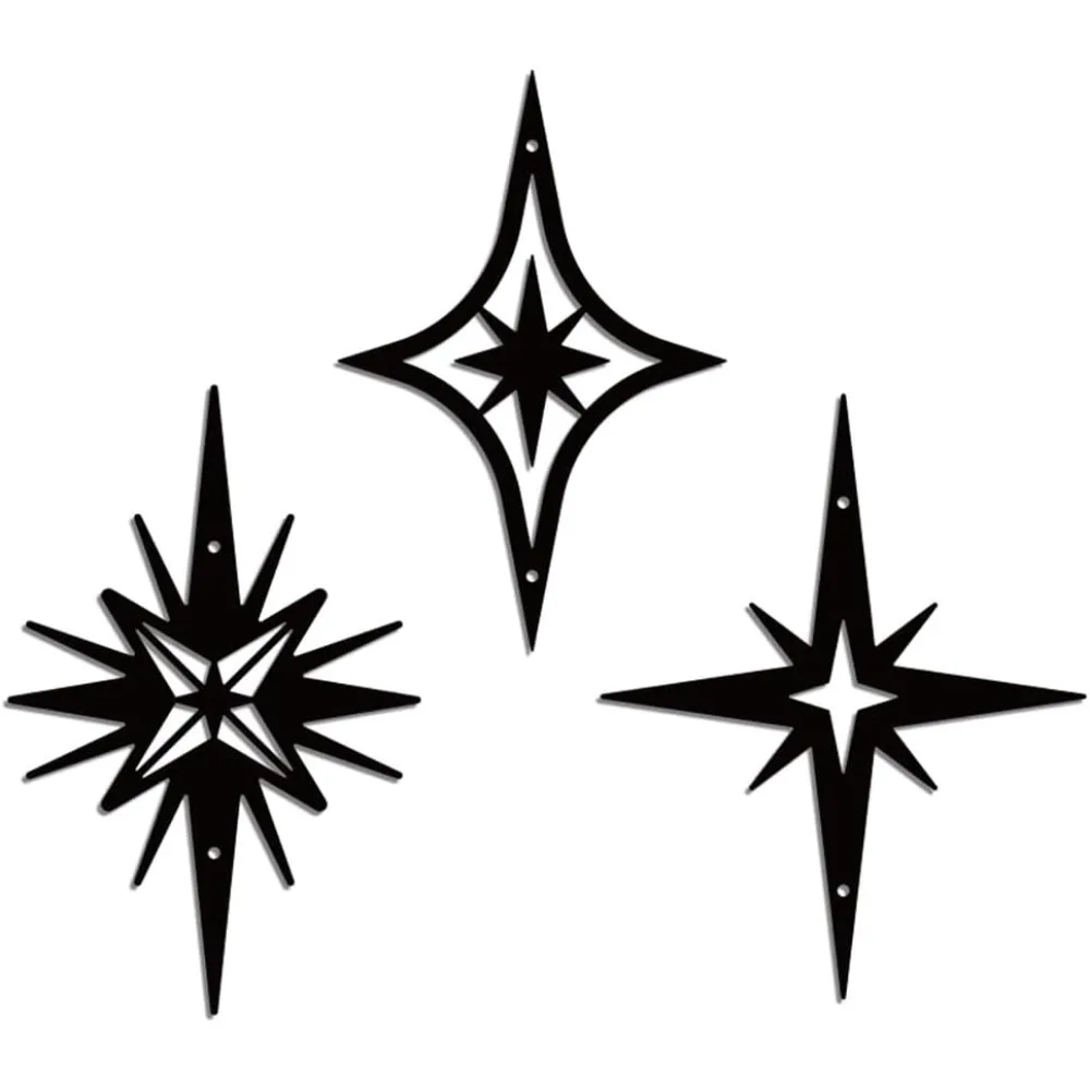 

Металлическая звезда Настенный художественный декор Металлическое настенное искусство середины века Подвесной декор Знаки Атомные звезды Настенная скульптура Статуи Декор для дома