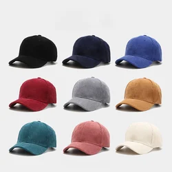 New Trendy and Versatile High-quality Corduroy Cap Women's Wide-brimmed Face-covering Youth Baseball Cap