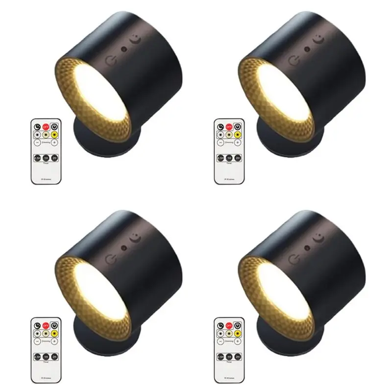 BHTS-4X Glow Right Smart Halo Lux,Glow Right Everywhere Light,Glow Right Lights,USB Rechargeable Lights Black