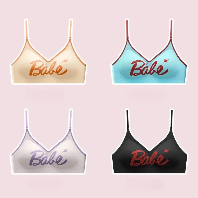Sexy Bra  Dopamine Style Halter Beach Bralette Thin Straps Cross Open Back Women Bra Wear Outside Summer Vacation Outer Camisole