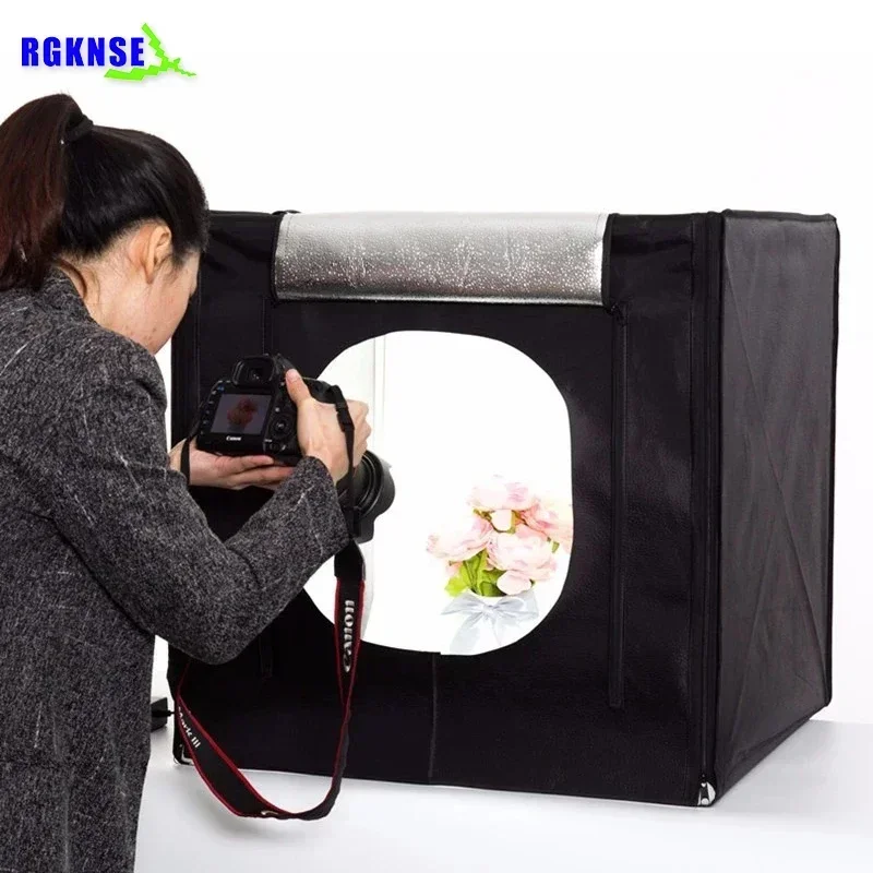 NUEVO Rgknse suministra kit de luces de estudio fotográfico flotante de 80 cm, equipo de estudio con fondos