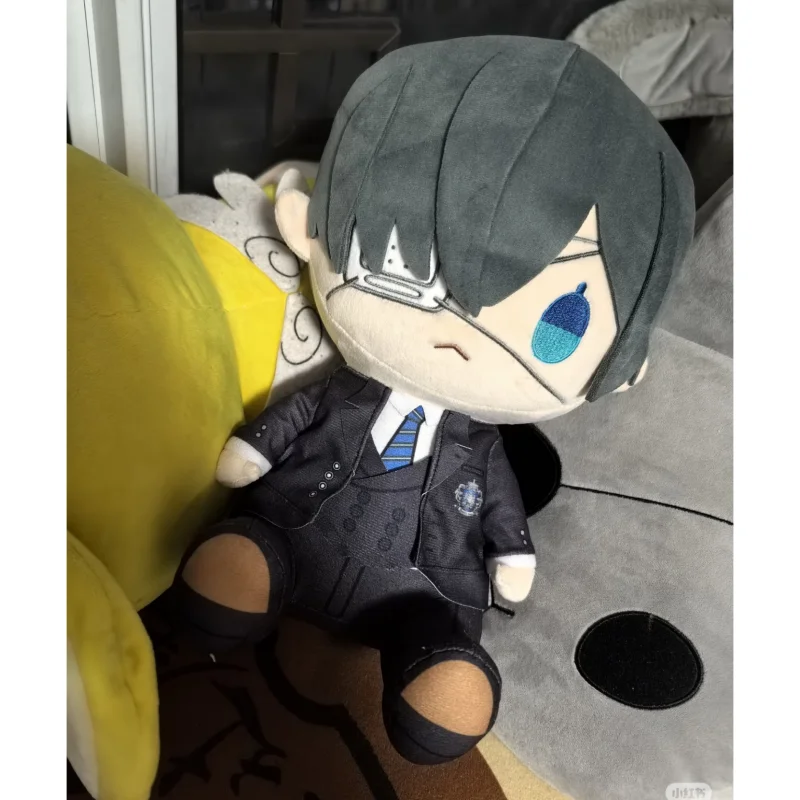 Aniplex Black Butler Boarding School Arc Chibi Plush Ciel & Sebastian Sitting Figure Anime Gift - view 3