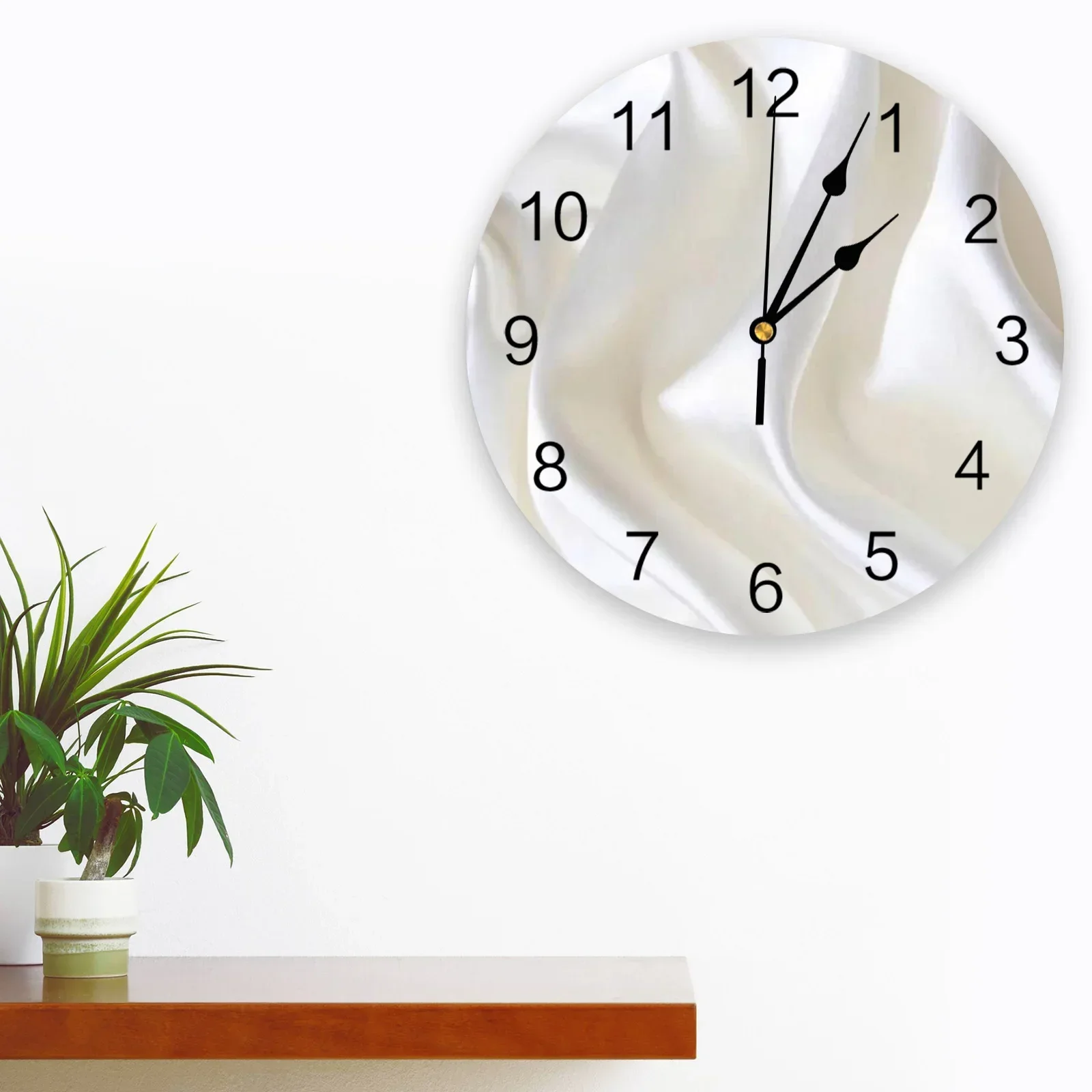 Marble Wall Clock Modern Design Living Room Decoration Kitchen Mute Watch Home Interior Decor