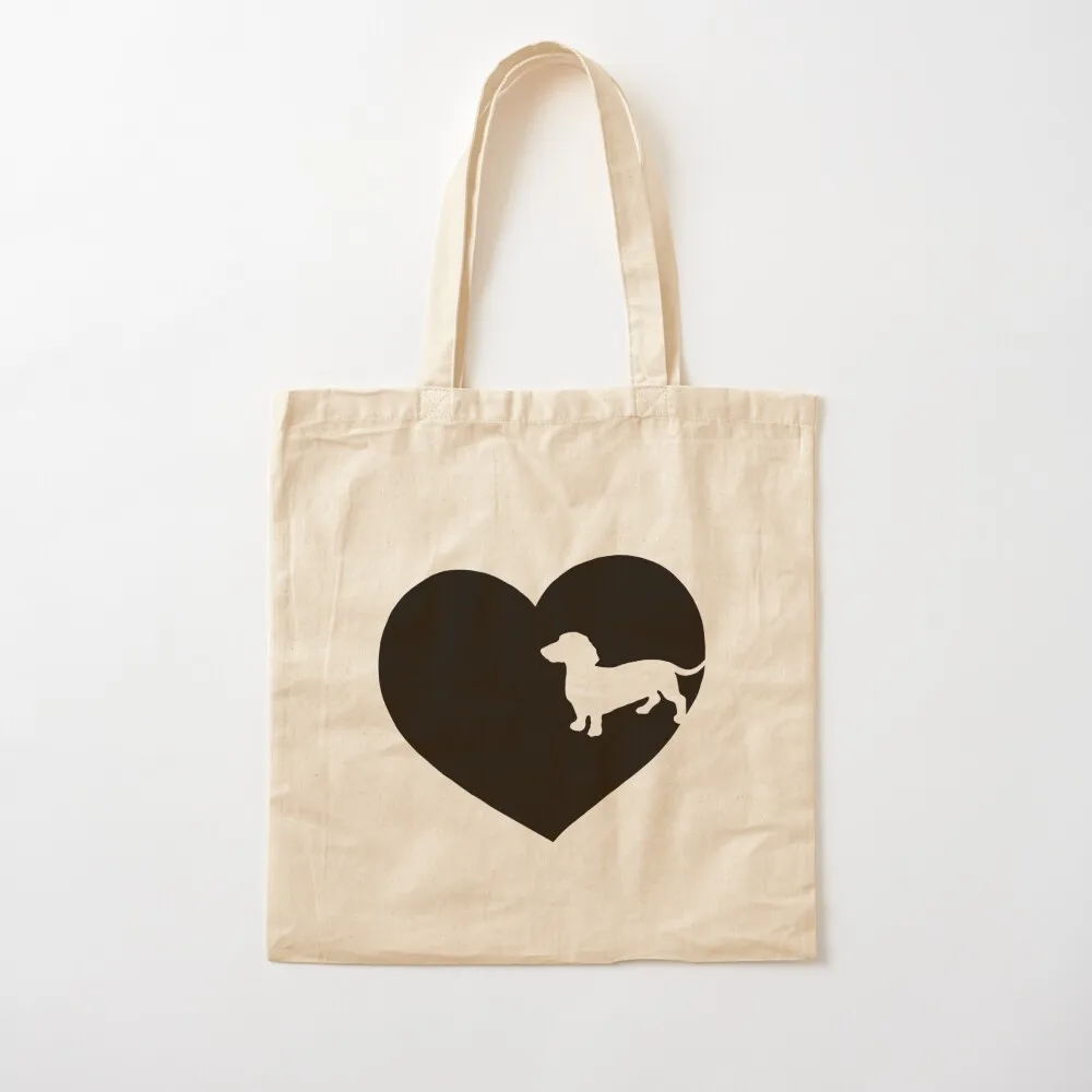 

Dachshund Love Silhouette Stone Tote Bag shopping bag logo hand bag custom tote