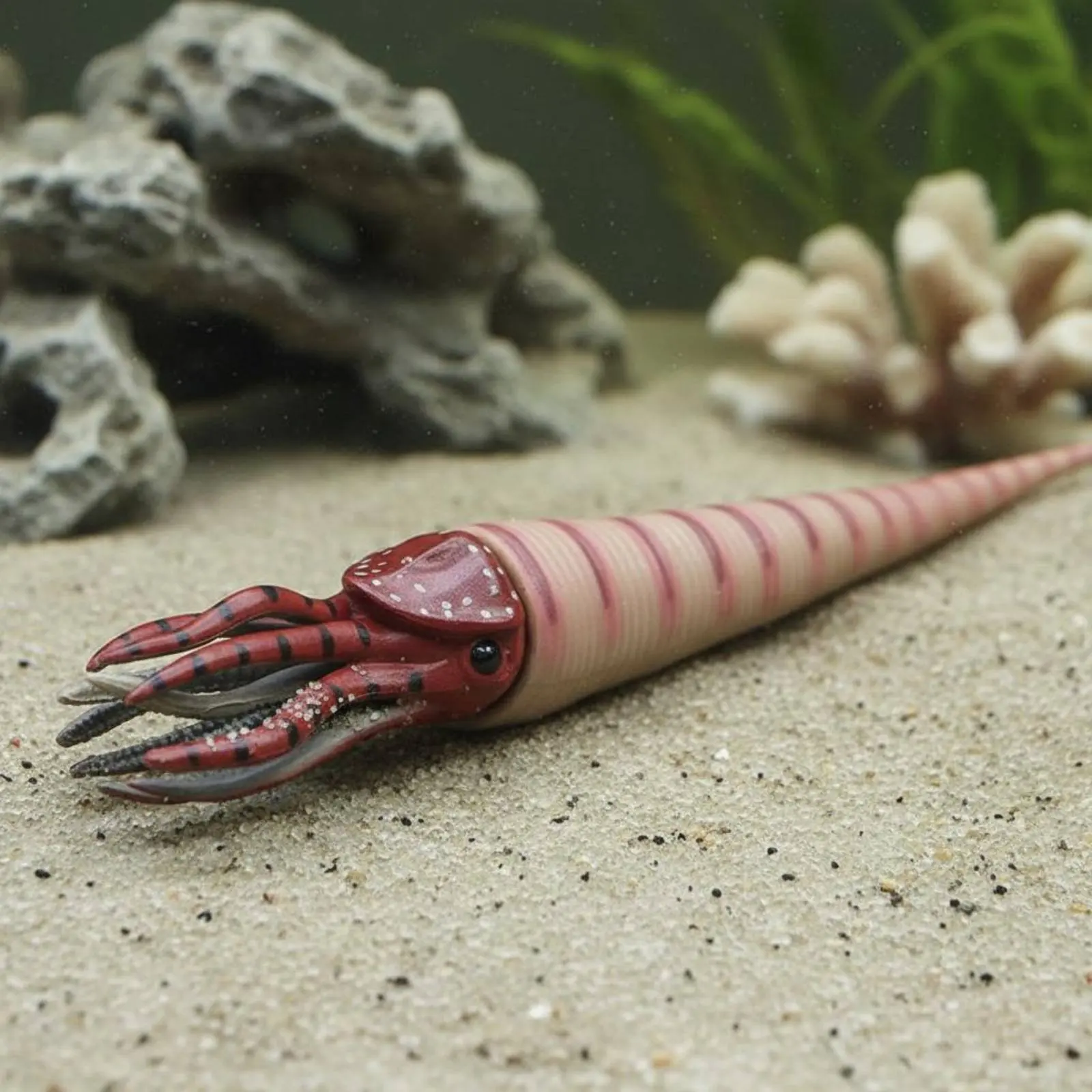 リアルな甲殻類モデル教育用海洋生物装飾プラスチック製ブロブフィッシュフィギュア手描きコレクター向け