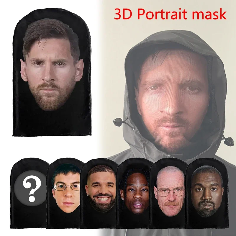 

Новая маска с 3D принтом, эластичная Сетчатая Маска на все лицо для унисекс, головной убор для косплея, имитация детской Балаклавы, головной убор