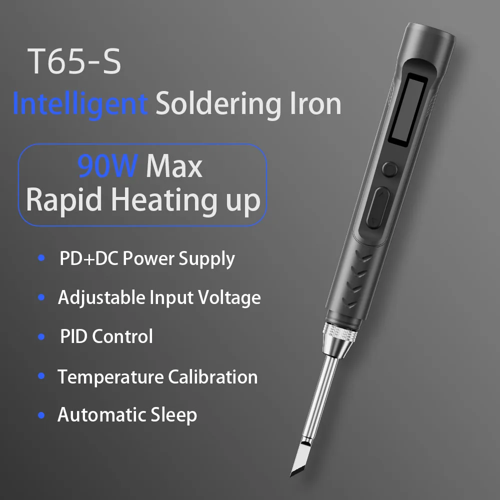 T65-S Intelligent Soldering Iron with Soldering Station Soldering Iron Tip Adjustable Temperature Fast Heat Solder Iron Kit