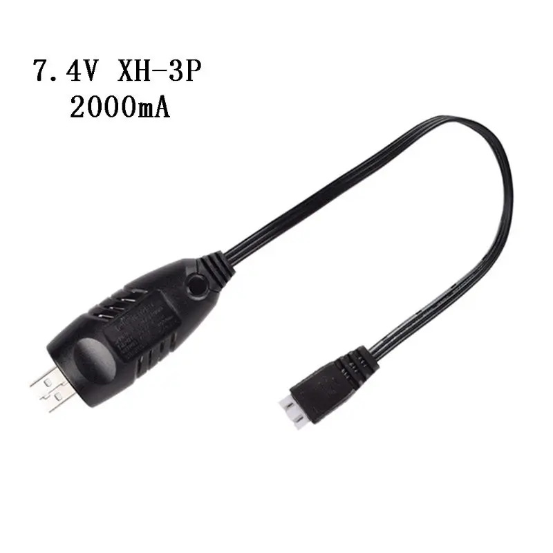 2024 Universal 7.4v Charger 2000mA /1000mA/500mA XH-3P 2S Li-ion Electric RC Toys Aircraft Car Drone Robot for Tank USB Charger