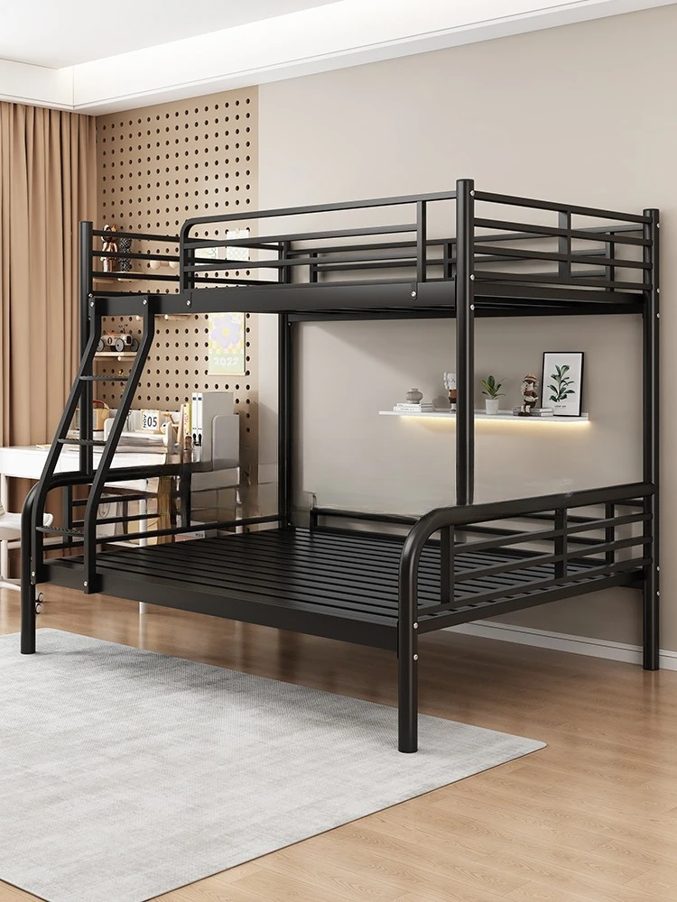 Upper and lower bunk child and mother bed Iron bed Small apartment