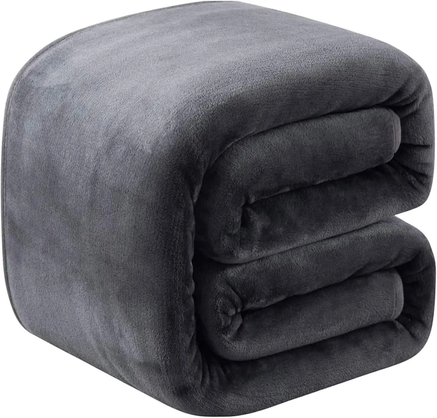 

Fleece Blanket Queen Size for All Season 350GSM - Premium Lightweight Anti-Static Throw for Queen/Full Size Bed Extra Soft Brush Fabric Warm Sofa Thermal Blanket 90" x 90"(Dark Gray Queen)