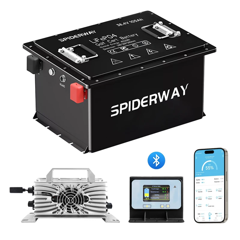 

LiFePO4 Battery 48V 105AH 200A BMS 10 Year Warranty 6000+ Cycle for Golf Cart RV Golf Cart Lithium LiFePO4 Battery