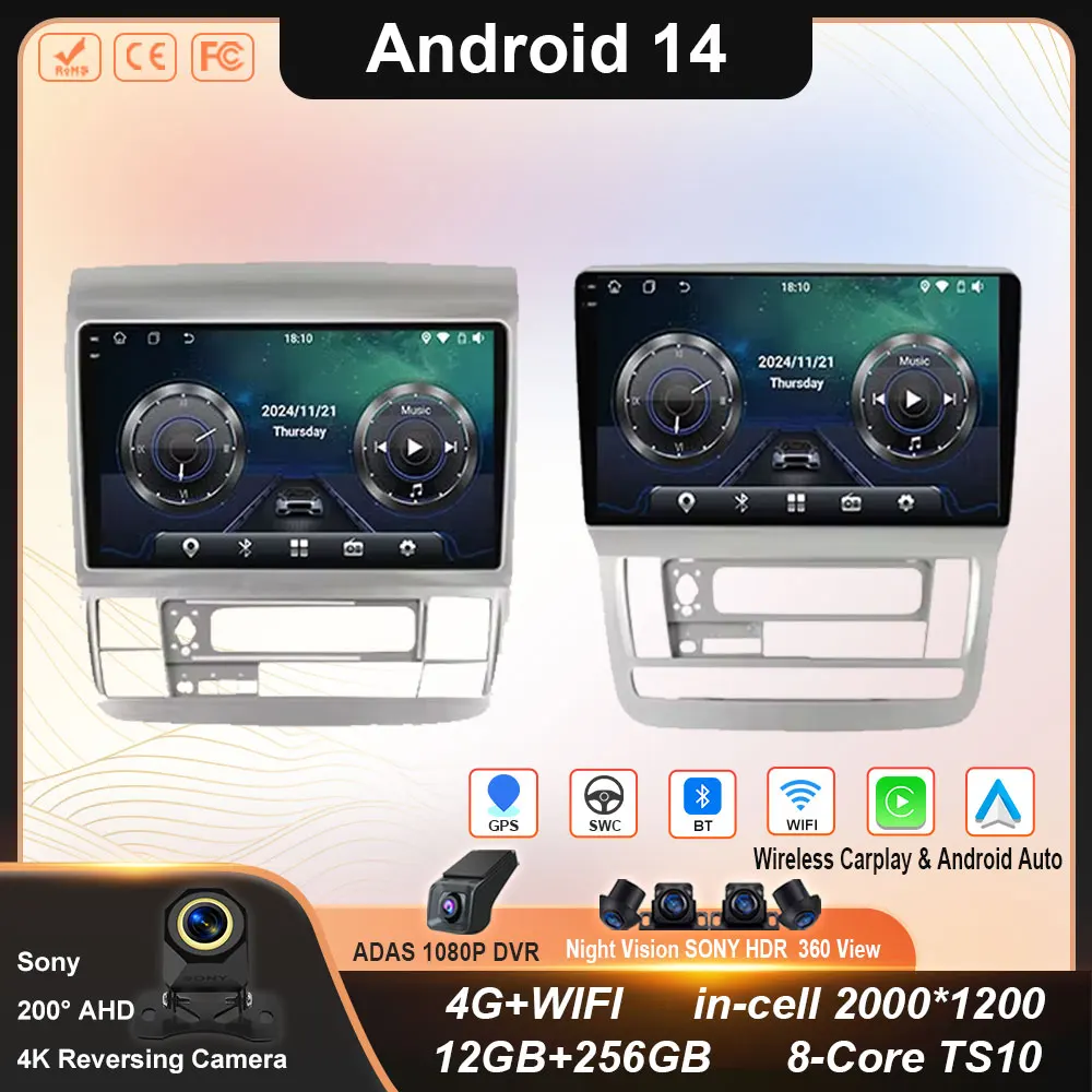 

Автомобиль Android для Toyota Alphard 1 H10 2002 2003 2004 2005 2006 2007 2008, автомобильный радиоприемник, мультимедийный плеер, головное устройство, навигация, GPS TB