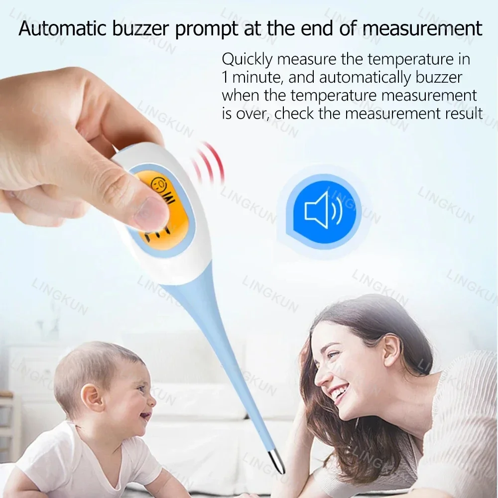 Oral Armpit Rectal Temperature LED Display Silicone Fast 8S Thermometer for Fever Digital infrared Basal Body Thermometer