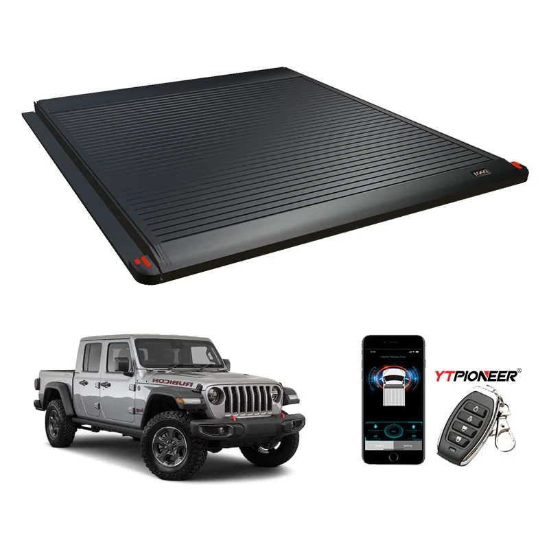 

High Quality Retractable Aluminum Electric Pickup Truck Cover Waterproof Tonneau Roller Lid for Jeep Gladiator