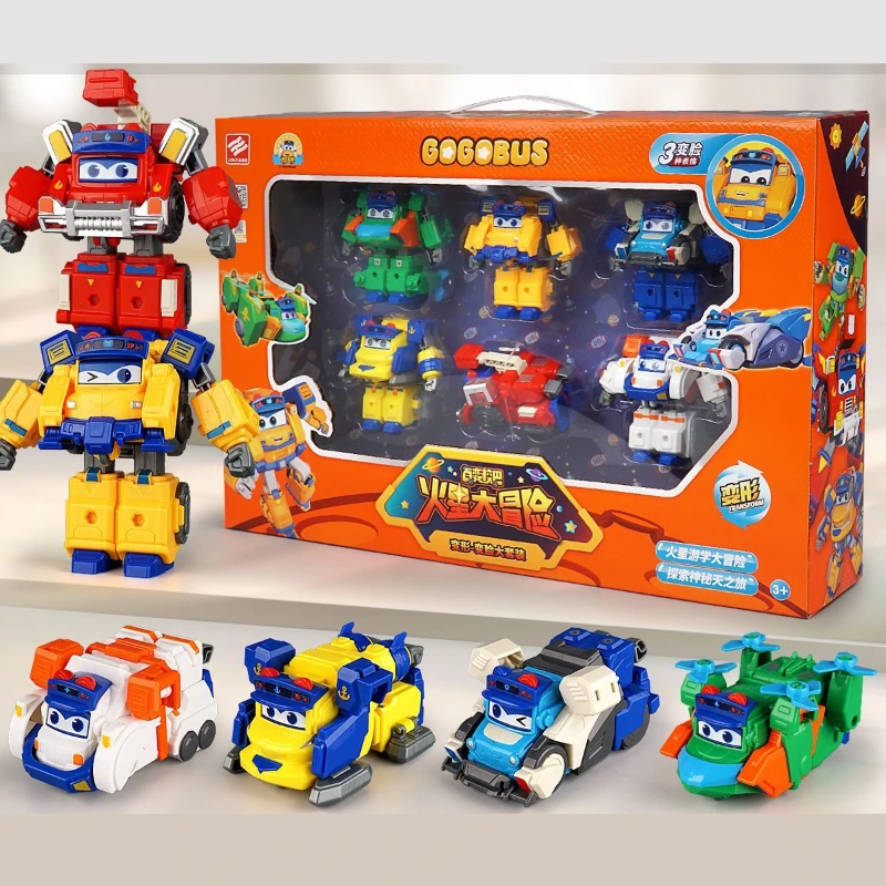 2025 Nuevo estilo Marte Exploration Theme Robot transformable de juguete, figura de acción de cara cambiable, regalos para niños, modelo coleccionable