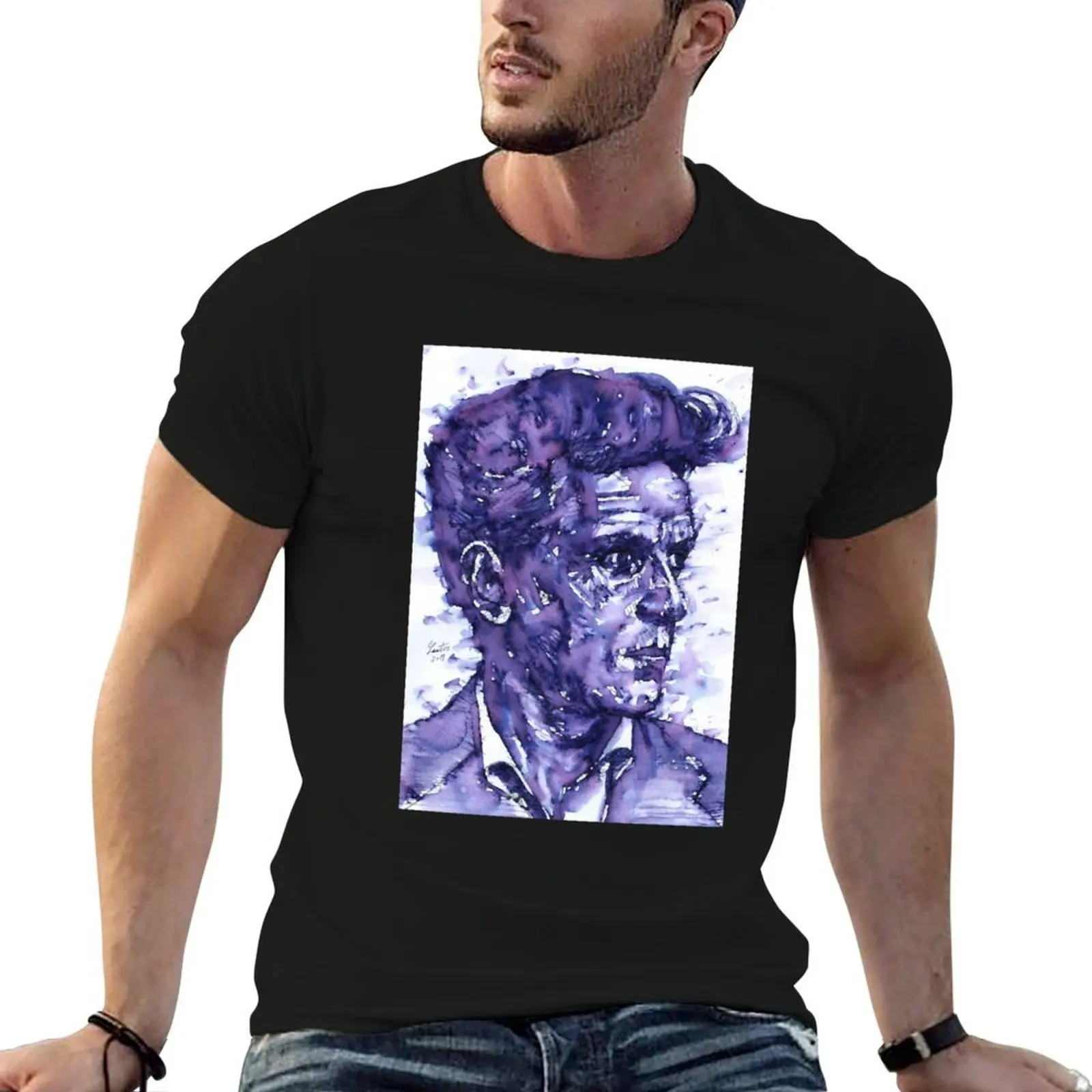 

LUDWIG WITTGENSTEIN - watercolor portrait.8 T-Shirt graphic t shirts for man t shirts designer man t shirts for men T-shirt