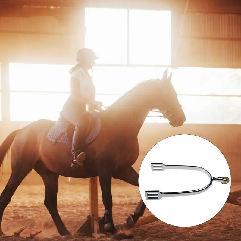 652F Zincs Alloys Horse Spurs Chrome مغلفة 30 ملم باحتر